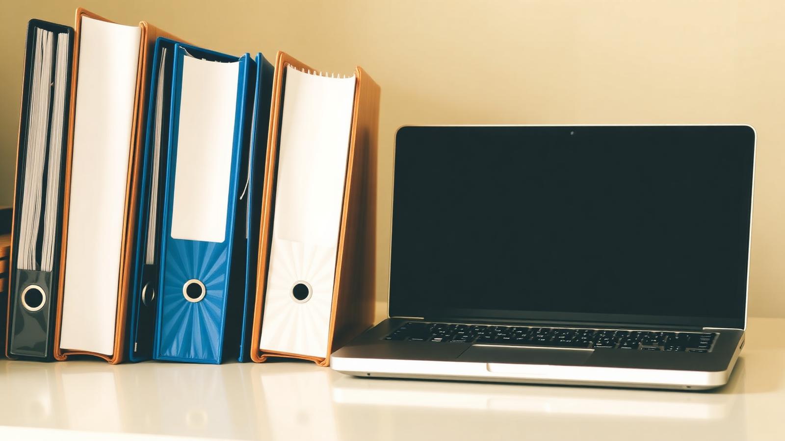 Organized file folders and a laptop prepared for a family law consultation