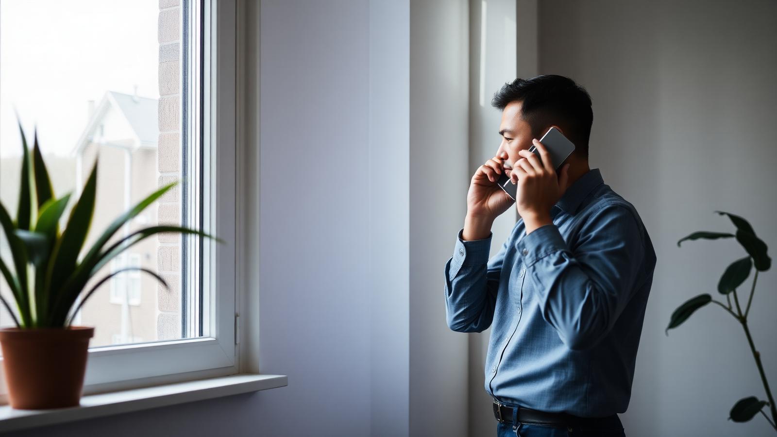 Person calling an Arizona family law attorney from home